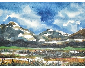 "The Flats" Original Chris Wakefield Watercolor Painting